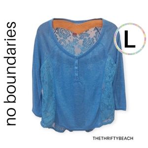 🍍No Boundaries Girls Lace Back Top